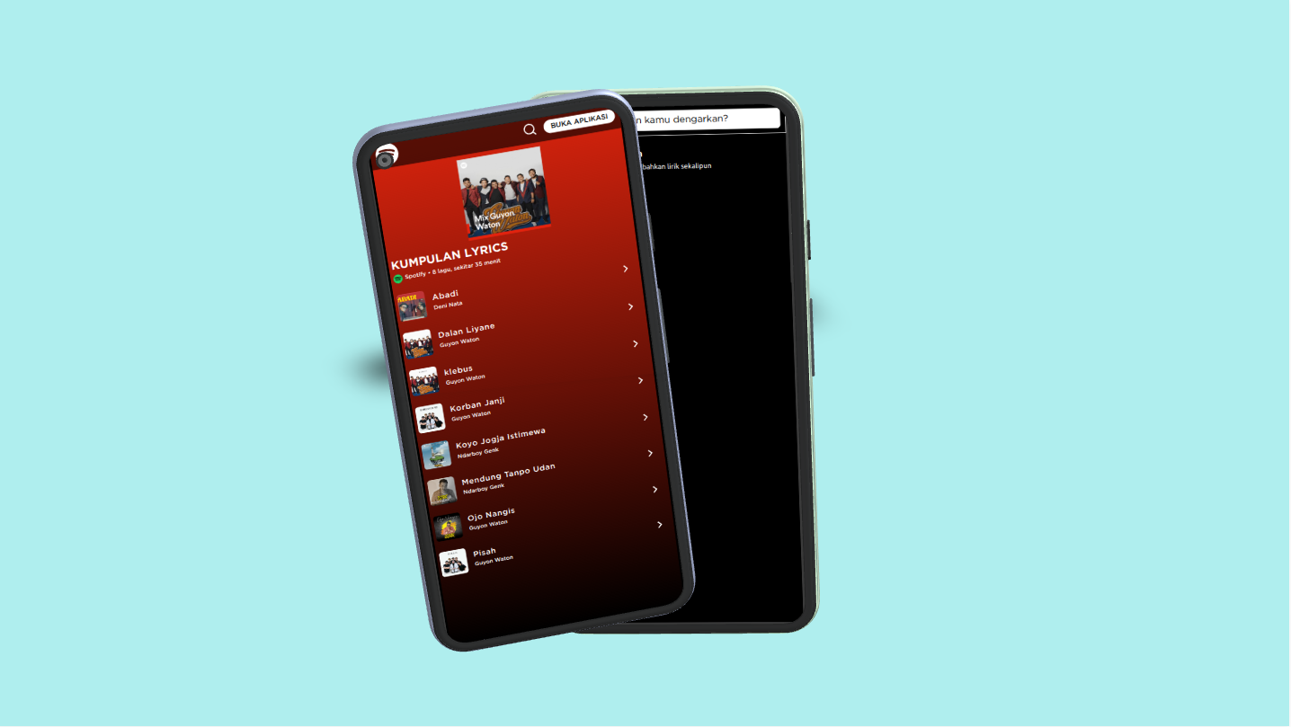 Tampilan web Find Lyrics